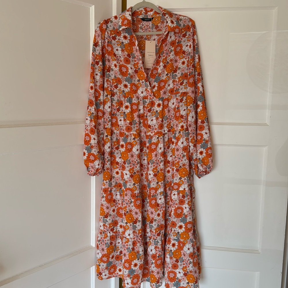 Boho midi floral dress